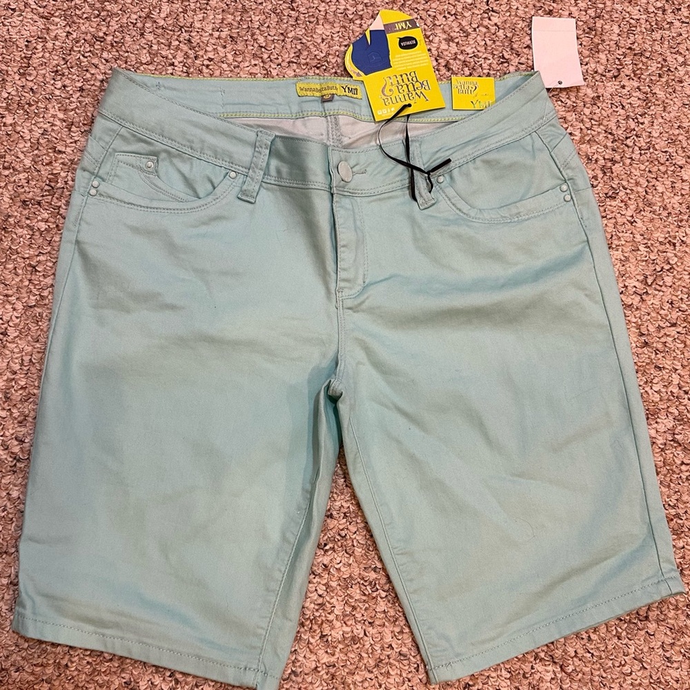 YMI Women's Aqua Bermuda Shorts